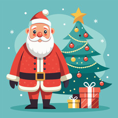 vintage-style-santa-next-to-an-old-fashioned-chris