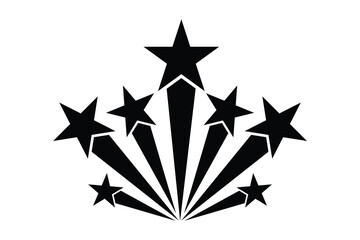 shooting star icon, stars and stripes icon. vector illustration. © ROKETonline