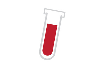 test tube icon, isolated on white background.