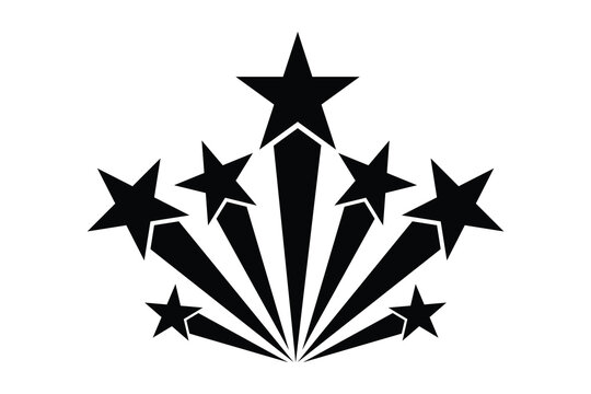 shooting star icon, stars and stripes icon. vector illustration.