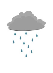Rainy Season Vector (cloud and rain)