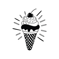 Ice cream logo clipart set. Colorful cone ice cream icon clip art in pictogram style vector illustration color pastel sweet dessert collection.	