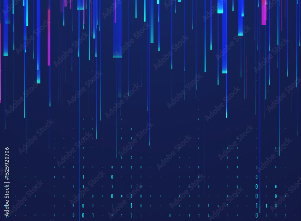 Poster abstract big data code representation. modern high-tech data background. graphic concept for your de