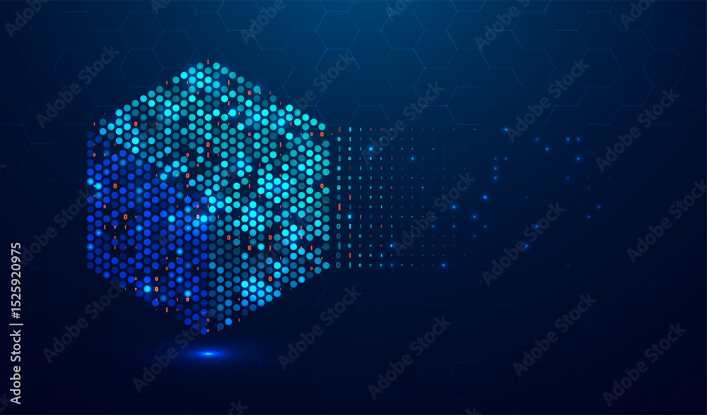 Poster abstract big data visualization. big data code representation. futuristic network or business analyt