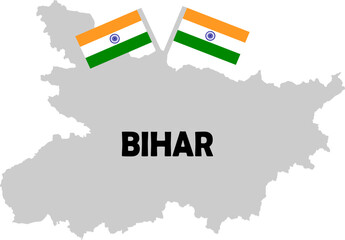Bihar State Vector Map Design Art