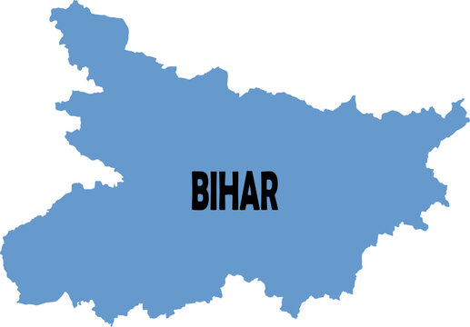 Bihar State Vector Map Design Art