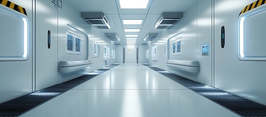 Abstract white background architecture glossy room 3d render illustration