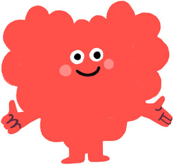 Cute Smiling Heart Character