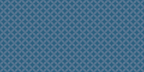 シームレスパターン背景素材：藍色の日本の伝統的な模様“七宝”