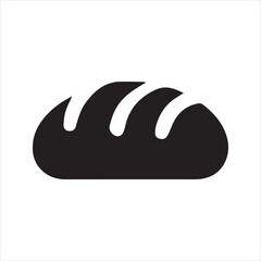 Hot bread loaf vector icon - Bakery, food, or breakfast symbol, isolated on white background