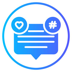 viral marketing gradient icon