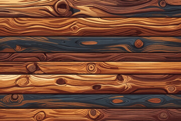 Wooden background. Realist wood planks vector illustration.