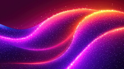 Obraz premium Abstract glowing waves, vibrant background, digital art, website header