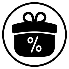 gift glyph icon