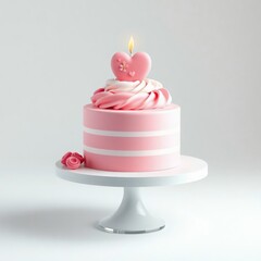 birthday cake with candle
