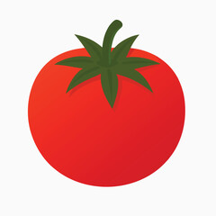 red tomato isolated on white