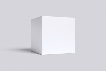 White square box with grey background color for mockup template