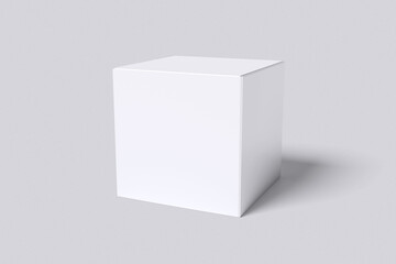 White square box with grey background color for mockup template