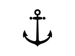 Marine Anchor Icon Isolated, Sailing and Sea Adventure Concept