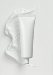 beauty spa medical skincare and cosmetic lotion cream bottle packaging on white decor background
