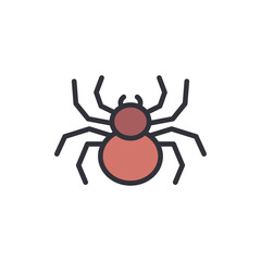 Cartoonish Spider Illustration With Long Legs And Simple Body Design