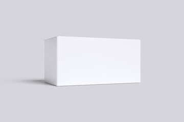 White horizontal or wide box with grey background color for mockup template