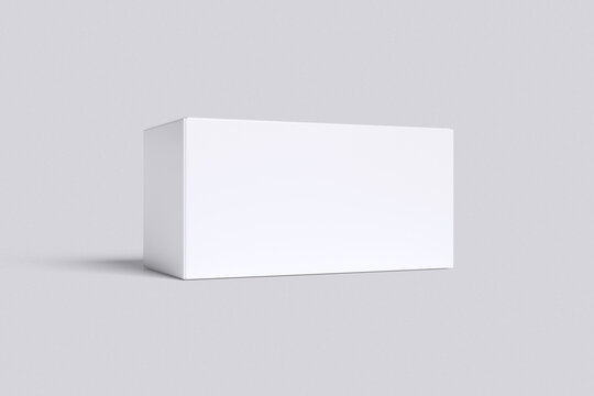 White horizontal or wide box with grey background color for mockup template