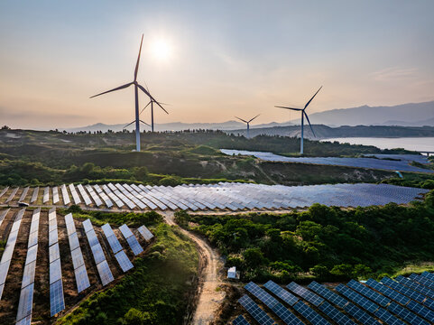 Solar photovoltaic windmill wind energy - Powered by Adobe