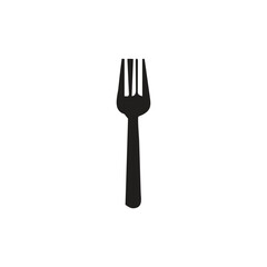 fork silhouette illustration of a tool used to take food