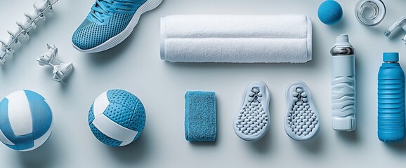 A curated collection of fitness essentials for a balanced workout routine and recovery