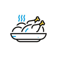 Fototapeta premium Multi color icon for food