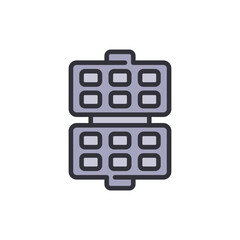 Stylized Waffle Iron Illustration With A Transparent Background