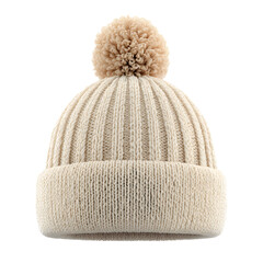 Cozy knit hat with fluffy pompom