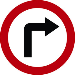 road sign icon in Flat outline style different directions isolated on transparent background 