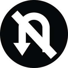 road sign icon in Flat outline style different directions isolated on transparent background 