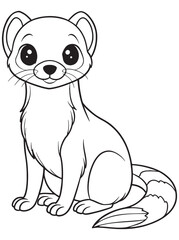 Cute Banded Mongoose Coloring Page Animal Art For Children