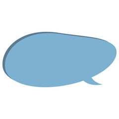 吹き出し　青色　淡い　イラスト