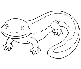 Obraz premium a cute cartoon lizard is standing on its hind legs
