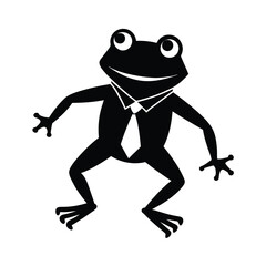 Frog in a Suit Black and White
