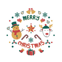 Naklejka premium Stock illustration: Merry Christmas Merry christmas companion Happy friendship