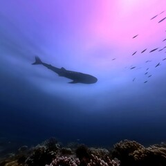 Obraz premium Whale shark underwater scene
