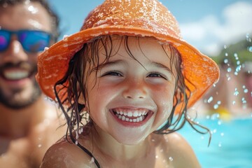 Fun in the sun, people enjoying a sunny day outdoors, whether at the beach, park, or a pool, laughing and creating joyful memories, Generative AI