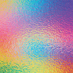 Rainbow gradient background. Iridescent abstract color texture. Multicolored foil metallic pattern. Colored matte glass surface for print designs. Vector