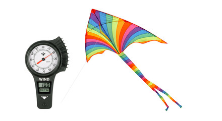 Colorful Kite and Wind Gauge