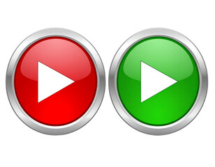 Play and pause buttons in vibrant colors.