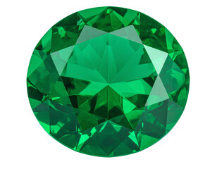 Beautiful green gemstone with intricate facets.