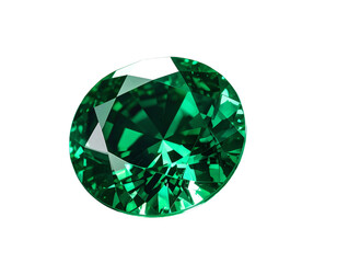 Glistening emerald gemstone on elegant display.