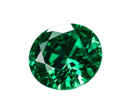 Glistening emerald gemstone on elegant display.