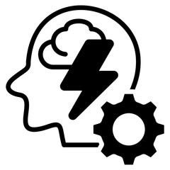 Brainstorm outline mixed icon