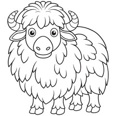Musk Ox Coloring Page Fun Animal Drawing For Kids